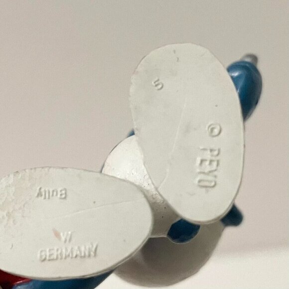 Vintage Smurfs Figure Barber Hair Stylist PEYO Comb Scissors PVC Toy - Picture 6 of 11